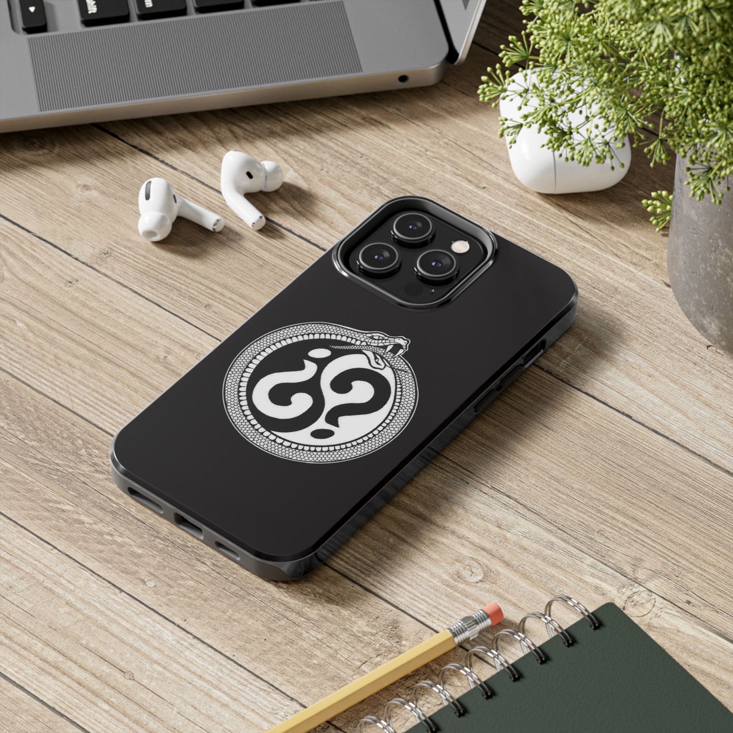 Circle Logo Iphone Case-Black