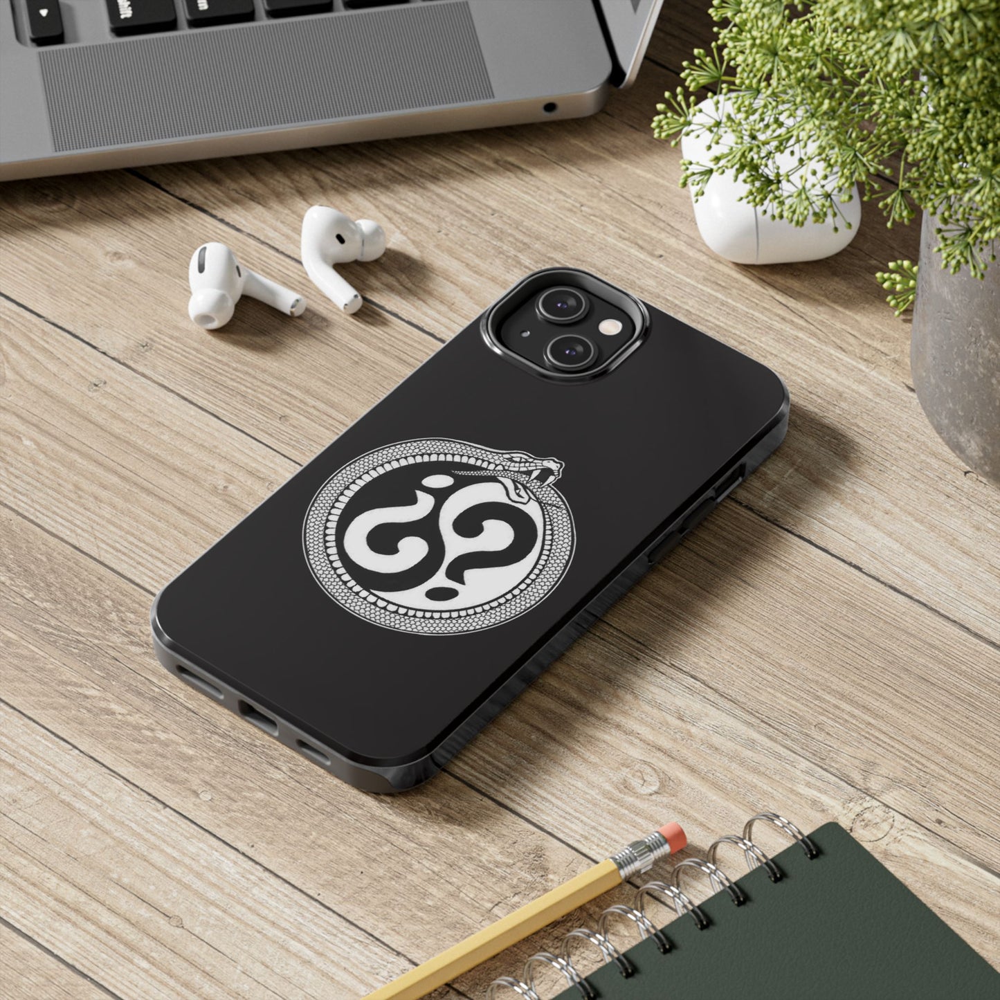 Circle Logo Iphone Case-Black