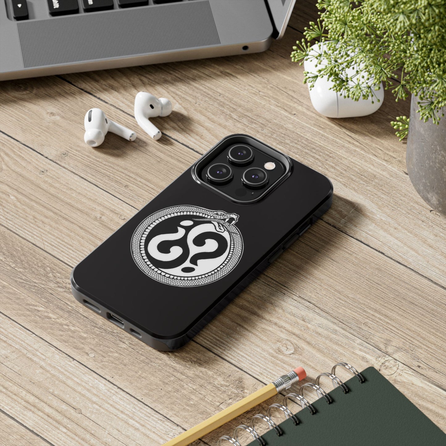 Circle Logo Iphone Case-Black